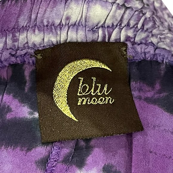 Blu Moon Gypsy Elastic Waist Lightweight Jogger Pants Purple Tie Dye Small NWOT - Picture 9 of 9